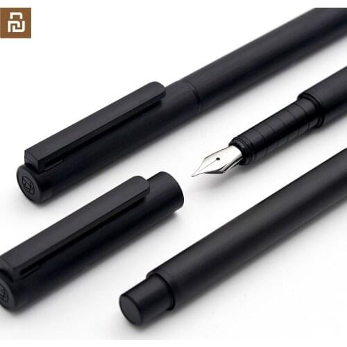 Xiaomi youpin TUBE Series Luxury Black Fountain Pen Set 0.5mm F Nib Steel Ink Pens for Simple Business Gift high quality home
