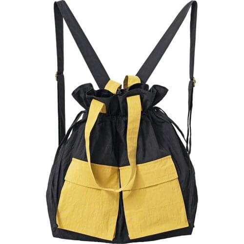 Womens New Style Contrast Color Backpack Womens Large Casual Workwear Style Shoulder Bag