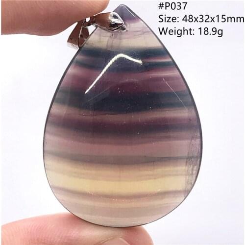 Top Natural Colorful Fluorite Pendant For Women Lady Man Love Healing Gift Crystal Beads Silver Rainbow Gemstone Jewelry AAAAA