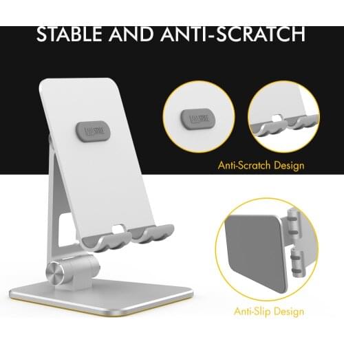 Phone Stand For iPhone 12 Pro Xiaomi Samsung Aluminum Alloy Foldable Desktop Phone Holder Universal Cell Phone Holder For Huawei