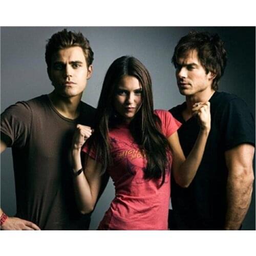 Full Round 5d Diy Diamond Painting "the Vampire Diaries" Diamond Embroidery Cross Stitch Patterns Diamond Mosaic Home Decor Gift