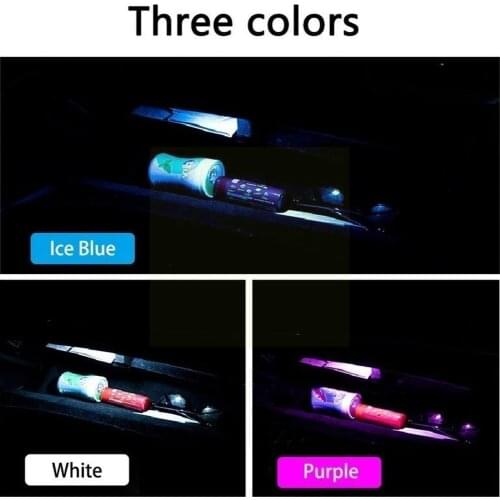 Portable Car Mini Led Lights Switch Car Ambient Wireless Night Car Light Night Lamps Interior Light White/blue/purple O5F1