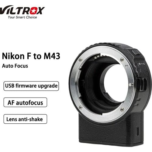 Viltrox NF-M1 Adapter Auto Focus Lens for Nikon F-Mount Lens to M4/3 Camera for Panasonic GH4 GH5 Olympus E-M10 III E-M5