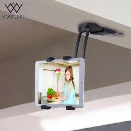 XMXCZKJ Universal Adjustable 2 in 1 Kitchen Desk Tablet Mobile Phone Mount Holder Stand For Iphone/Samsung 11-21cm Width