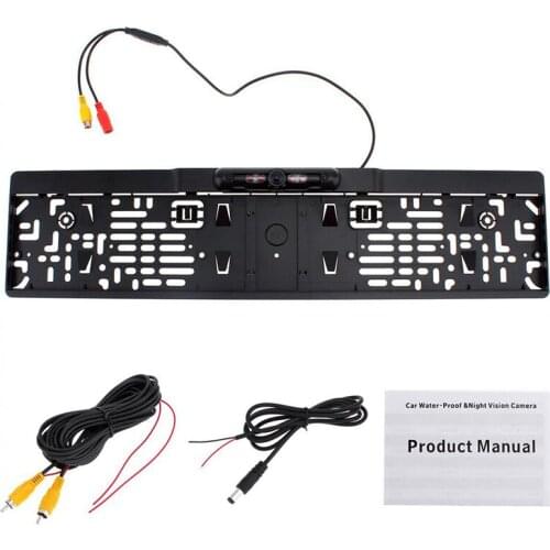 1set Car EU License Plate Frame Rear View Reverse Backup Parking Night Vision camera