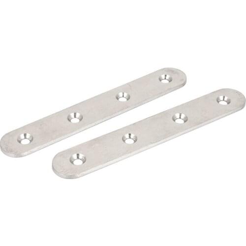 125mmx20mm Straight Repair Joining Mending Flat Plate Brackets 2pcs