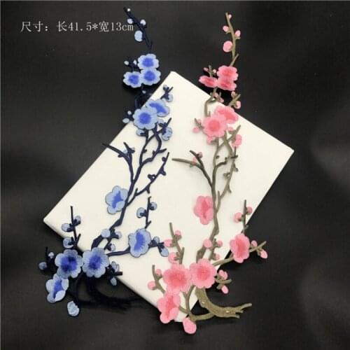 Wholesale 20pcs 41.5*13cm Embroidered Sewing On Patch Iron-On Patch Stickers For Clothes Sewing Fabric Applique Supplies YH200