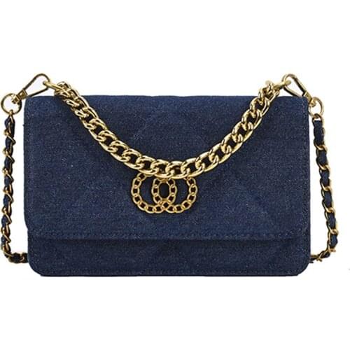 2021 Denim Leather Simplicity Crossbody bags Young ladies Solid Color Handbag Women Summer Designer Casual Travel Shoulder Bag