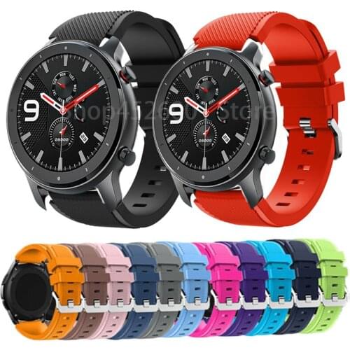 22mm Wrist Strap for Huami Amazfit GTR 47MM Silicone Watch Bands For Amazfit GTR Replacement Bracelet Band Smart watch Accessory