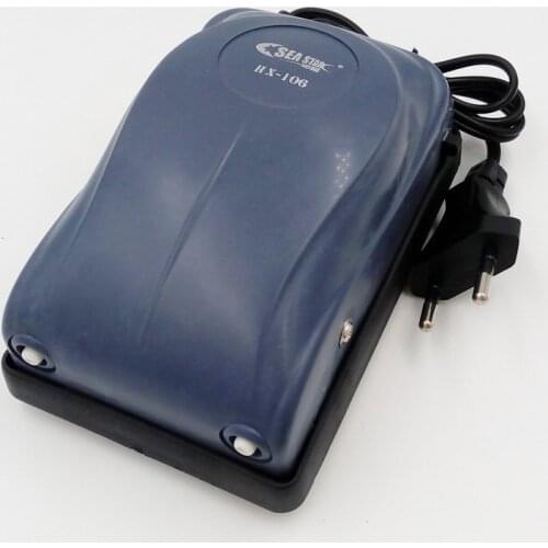 220-240V 5W Aquarium Air Pump Ultra Quiet Aquarium Double Outlet Air Pump Oxygen Aerator EU Plug Fish Tank Pump