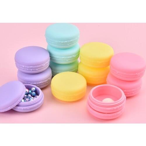 3pcs Candy Color Macarons Storage Box Portable Mini Gift Package Box Lovely Jewelry Package Box Case for Small Items 45*18mm