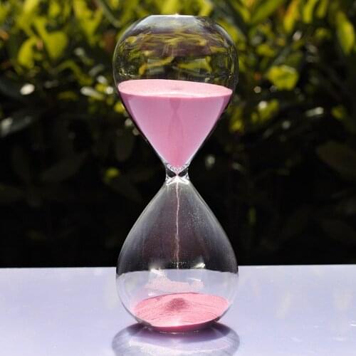 30 Minutes Creative Colorful Crystal Transparent Hourglass Sandglass Glass Sand Timer Clock Home Decor Wedding Decoration Gifts
