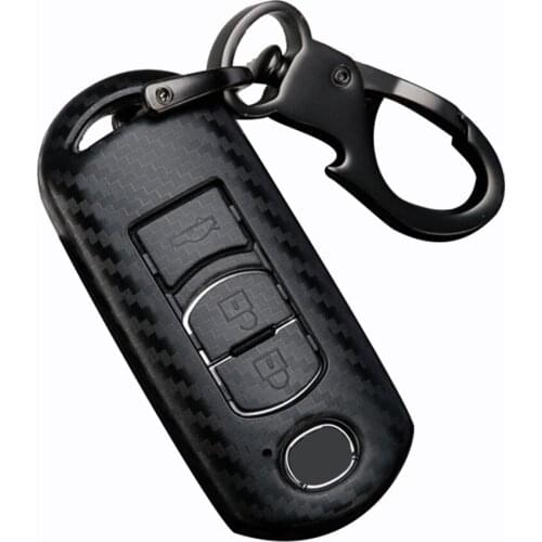 ABS Double-sided Matte Car Smart Remote Key Cover Case Holder Protect Keychain Keyring for MAZDA Key Ring Key Chain