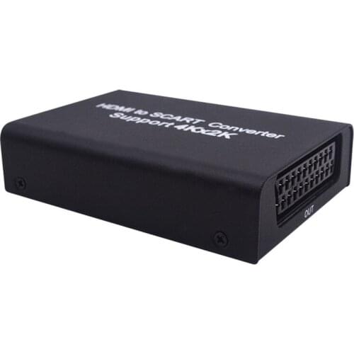 HDMI to SCART Adapter 4Kx2K HD HDMI to SCART Converter Suitable for Computer, Game Console, TV, DVD