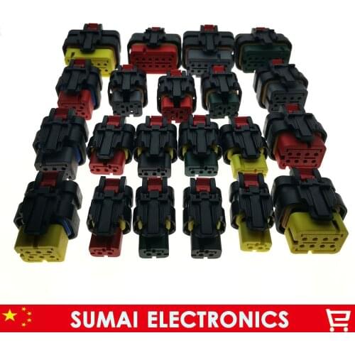 AMP/TE 2/3/4/6/8/12 Pin Camshaft sensor plug, Series Oil pressure/atmospheric pressure sensor plug for Excavator Carter