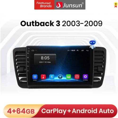 Junsun V1 Android 10 AI Voice Control 4G wifi DSP Car Radio Multimedia For Subaru Outback 3 Legacy 4 2003 - 2009 Navigation GPS