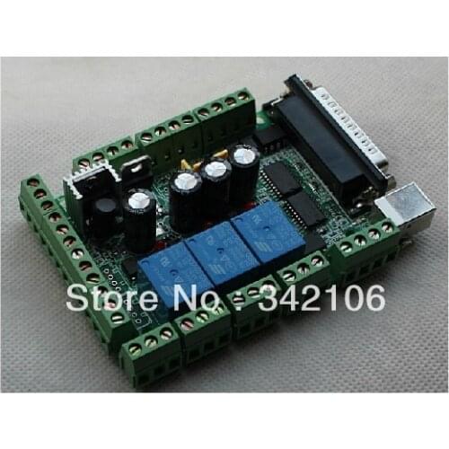 Free Shipping!!! Engraving machine interface board MACH3 DIY CNC 6-axis interface board PWM spindle + USB cable