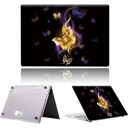 Golden Butterfly New PVC Laptop Case For Huawei MateBook 13/13 AMD Ryzen/14/D14/D15/X 2020/X Pro/Pro 16.1/Honor MagicBook 14/15