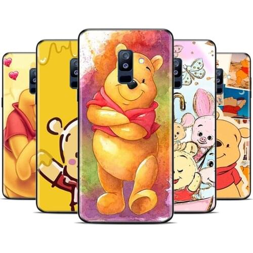 Winnie the Pooh For Samsung Galaxy A9 A8 Star A8S A7 A6 A6S A5 A3 Plus 2018 2017 2016 A750 Black Phone Case