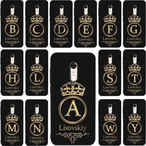 MaiYaCa Custom name Letter Phone Case for RedMi 4X 5 plus 5 6 7 8 9 A 6pro Go K20 cover