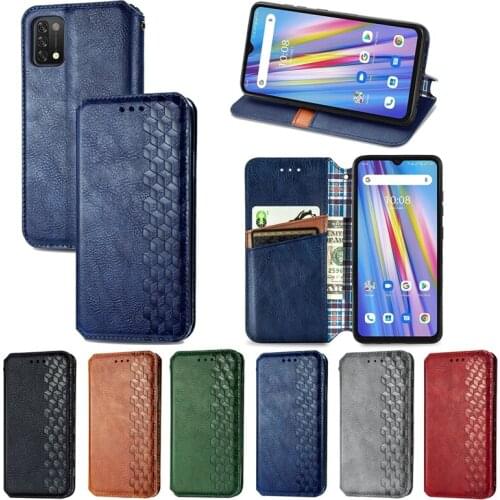 Lattice PU Leather Wallet Flip Phone Cover TPU Case for Umidigi Bison GT A9 A9 PRO A7S A11