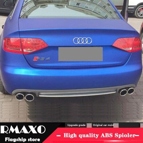 For Audi A4 S4 Body kit spoiler 2009-2012 For Audi A4 RS4 ABS Rear lip rear spoiler front Bumper Diffuser Bumpers Protector