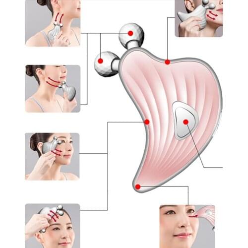 Microcurrents Electric Facial Massager for Face Gouache Scraper for Face Beauty Skin Care Gua Sha Anti Wrinkle V Face Massager
