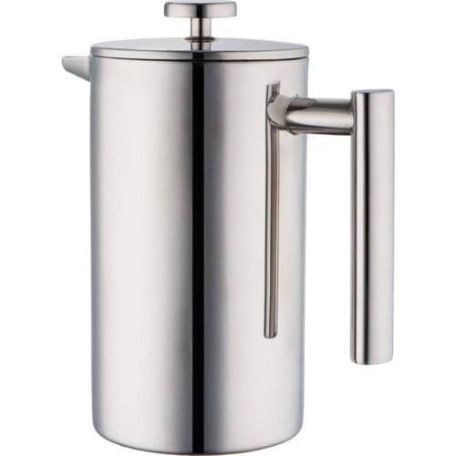 French Press Coffee Maker Stainless Steel Coffee Machine Double-Wall Insulated Coffee Tea Maker Pot 350ml With Filter Baskets