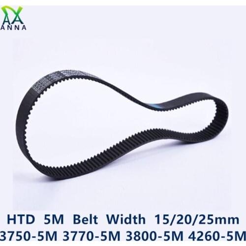HTD 5M synchronous Timing belt C=3750/3770/3800/4260 width 15/20/25mm Teeth 750 754 760 852 HTD5M 3750-5 3770-5M 3800-5M 4260-5M