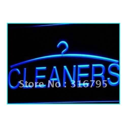 I390 Cleaners Dry Cleaning Laundromat LED Neon Light Light Signs On/Off Swtich 20+ Colors 5 Sizes