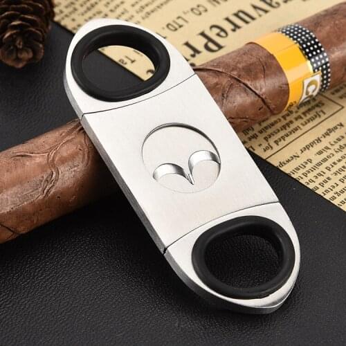 Stainless Steel Classic Cigar Cutter Sharp Metal Cigar Scissors Portable Travel Pocket Smoking Tool