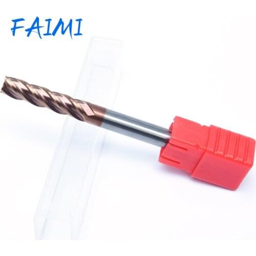 Tungsten Steel Extended Milling Cutter Hrc55 Carbide End Mills Wholesale 4 Flutes Metal Milling Bit Length 75mm 100mm 150mm
