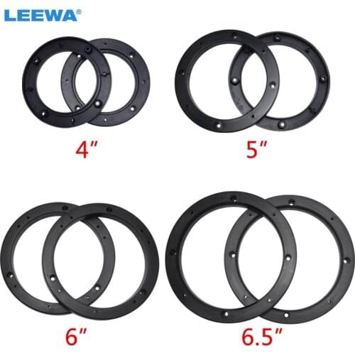 LEEWA 16PCS 4"/5"/6"/6.5" Universal Car Stereo Audio Solid Speaker Spacer Adapter Hold Refitting Mat for All Cars Anti-Slip Mat