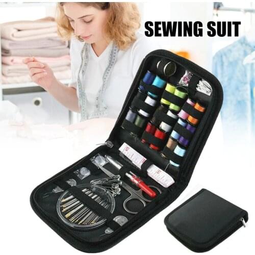 Set of 70 Sewing Kit with Zipper Bag Needle Thread Measure Scissor Thimble Set Sewing Tool Accessories for Home Adult NW