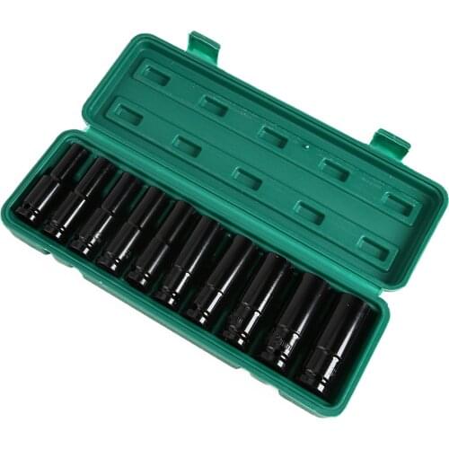 10pcs Electric Wrench Screwdriver Hex Socket Head Kits Adapter Sleeve Set for Impact Wrench Drill