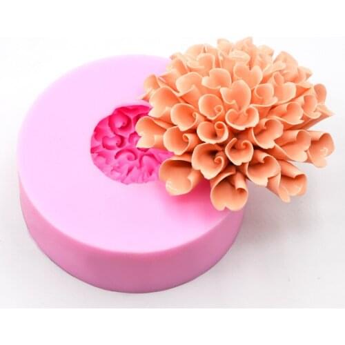 New 3D Flower Soap Mold Hydrangea Fondant Cake Silicone Mold Cake Decorating Tools DIY Chocolate&birthday Cake Baking Tools