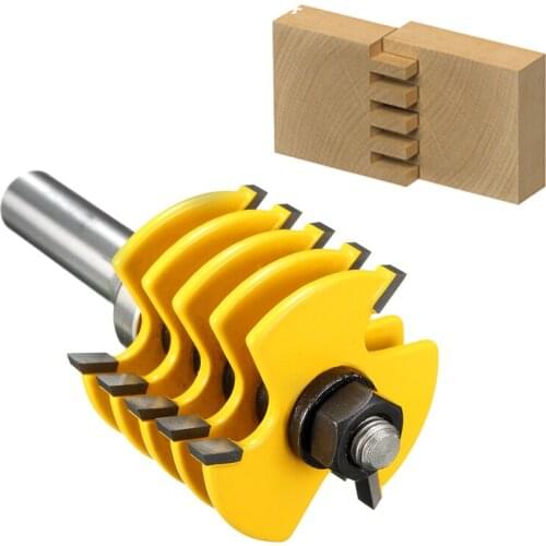 Newest 1PC Drill Bits Wood Router Bit Solid Hardened Steel Body Adjustable 5 Blade 3 Flute 1/2 inch Shank For Wood Cutter
