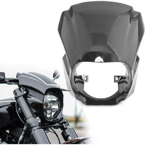 Motorcycle Headlight Fairing Cover Headlight Cowl Visor For Harley Softail M8 Breakout FXBR FXBRS 2018-Up Gloss Black