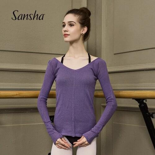 Sansha Autumn Winter Long Warm-Up V Neck Warm-up For Ballet Dance Practice Dancewear KVT9