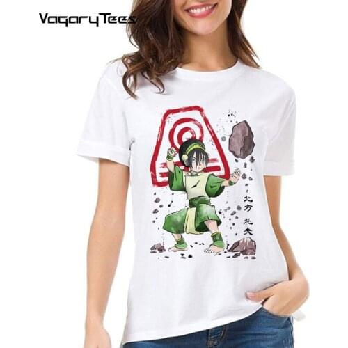Casual Womens t-shirt Avatar The Last Airbender Aang/Zuko/Toph Beifong Power Tshirt Unisex Tees Tops Harajuku Streetwear