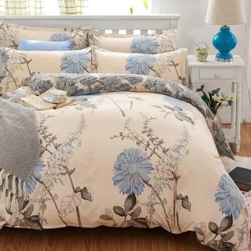 Four Seasons Fresh Printed Simple Bedding Set Bedding Includes Duvet Cover, Bed Sheet, Pillowcase, Duvet, Bedding Set, Bed Sheet