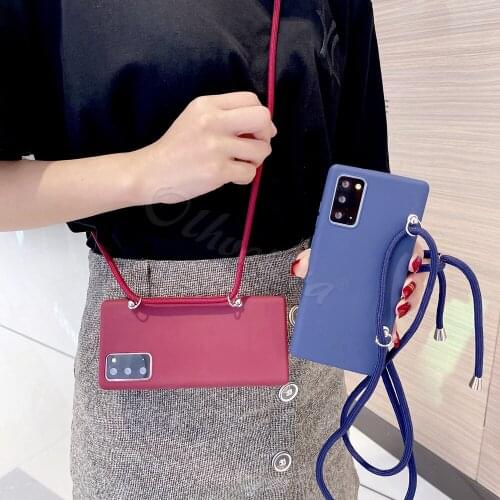 Strap Cord Chain Case For OPPO A52 A72 A92 A91 A31 A73 A53 A5 A9 2020 A15 A54 A74 A94 A93 A95 Case Necklace Lanyard Rope Cover