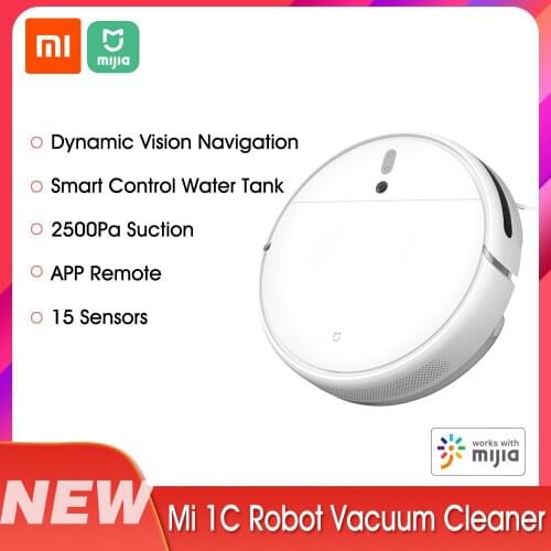 Xiaomi Mijia Mi Sweeping Mopping Robot Vacuum Cleaner 1C for Home Auto Dust Sterilize 2500PA cyclone Suction Smart Planned WIFI