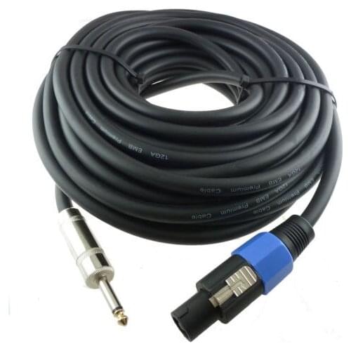 Brand New KL 100 FT speakon to 1/4" speaker cable DJ PA 25FT CABLE 15GA