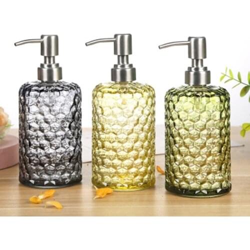 Glass Bottle Soap Shampoo Bathroom Storage Containers 500mlStorage Rangement Bottle Bath Hair Conditioner Hand Washing Dispenser