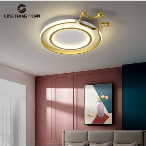 Modern Led Ceiling Light Gold Frame Surface Mount Chandelier Ceiling Lamp for Living room Bedroom Dining room Kitchen Luminaries
