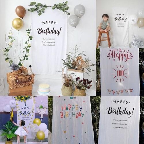 Ins Birthday Decoration 100DAYS High-quality Corduroy Fabric Background Childrens Room Wall Decoration Wall Hanging Tapestry