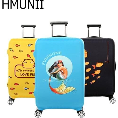 HMUNII Luggage Protective Cover For 18 to 32 inch Trolley suitcase Elastic Dust Bags Case Travel Accessories Supplies Gear Item