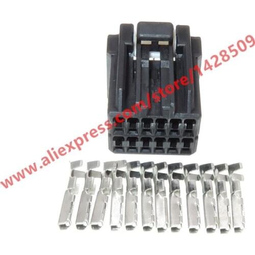 10 Sets 12 Pin Automotive Electric Wire Plug Plastic Female Connector With Terminals 175965-2
