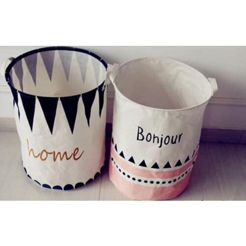 10pcs High-quality Waterproof Laundry Basket Large Capacity Bin Bucket Laundry Hamper Canvas Dirty Clothes Organizer Bin